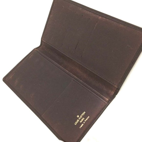 751061G V Louis Vuitton Wallet Long Acajou Taiga Leather - Picture 5 of 13